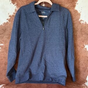 croft & barrow Men's Dark Gray Zip-Up Sweater